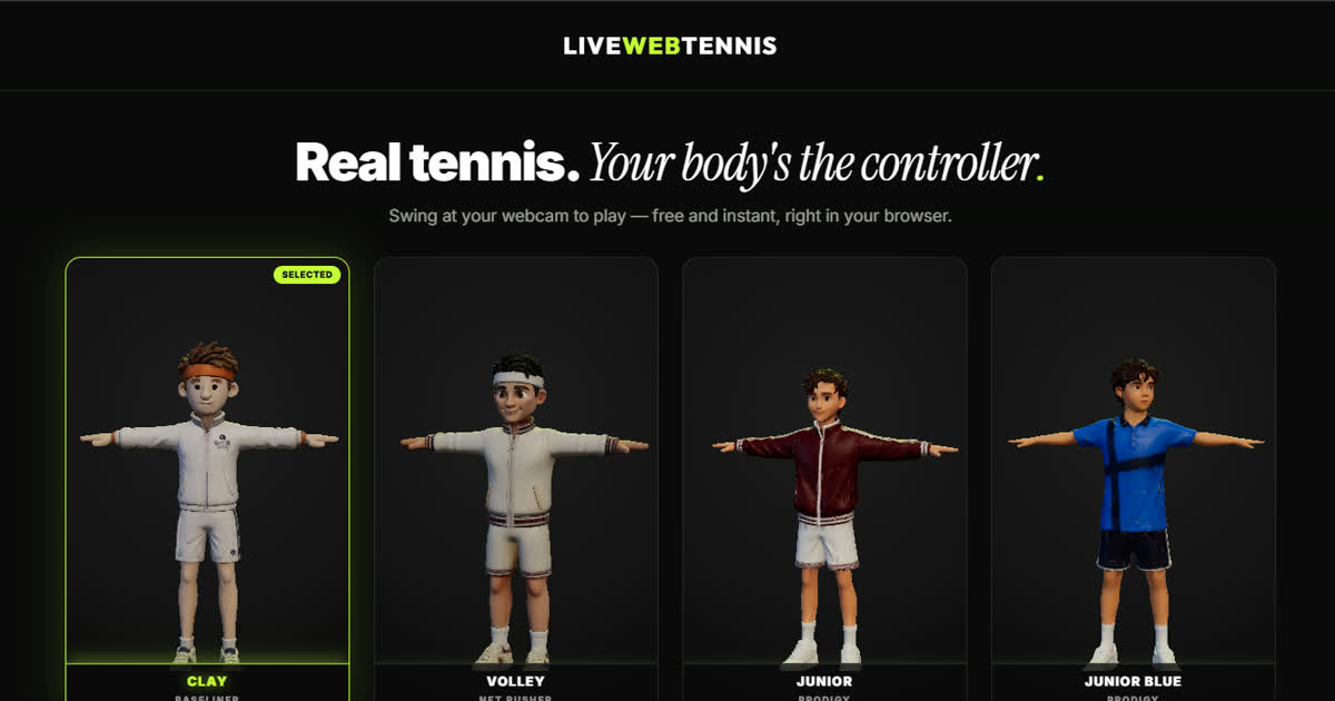 I tried making a tennis game where your webcam replaces the controller 🎾 logo
